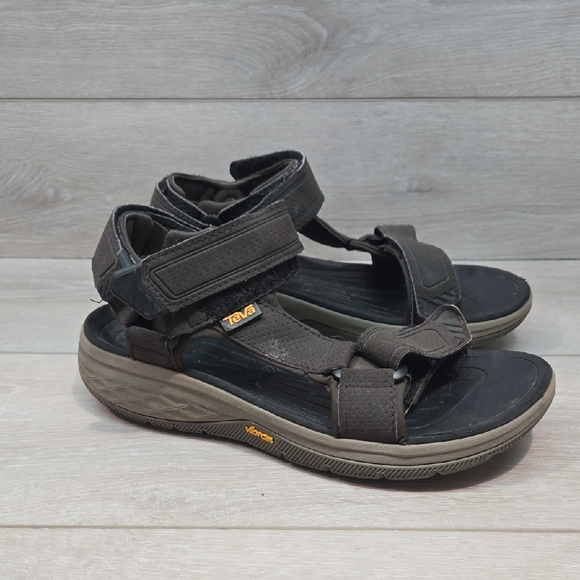 Teva Mens Vibram Brown Sport Sandals with Adjustable Straps Shoes Sz 8 - Picture 1 of 12